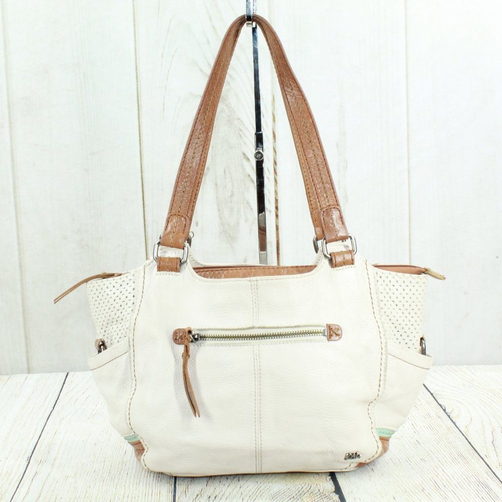 The Sak Cream Brown Leather Purse Shoulder Bag - Picture 2 of 11